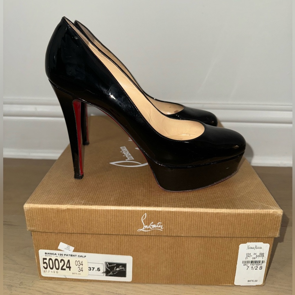 Christian Louboutin Bianca 120 Patent Calf Black